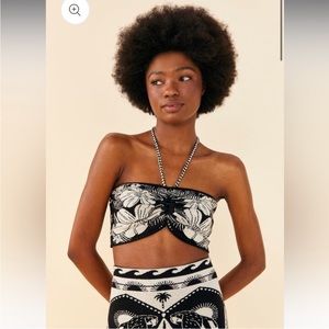 Black Macaw Elegance knit top from Farm Rio.